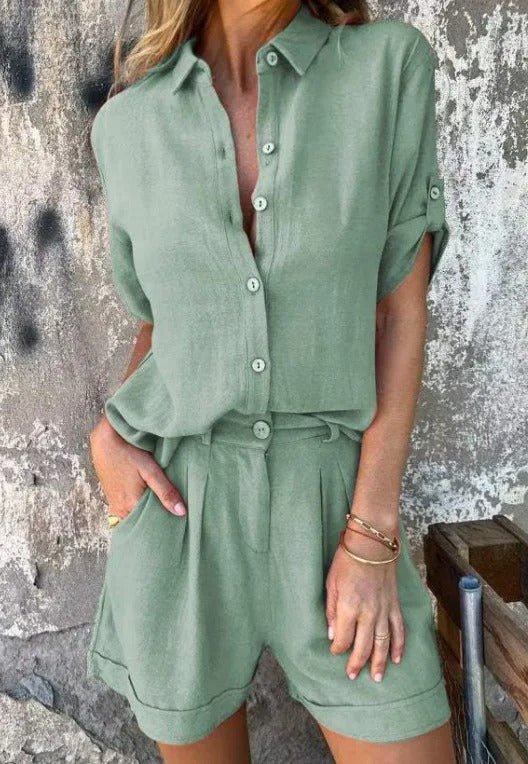 Sienna | Relaxed Chic Shirt & Shorts Set