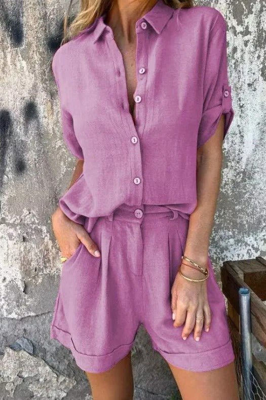 Sienna | Relaxed Chic Shirt & Shorts Set