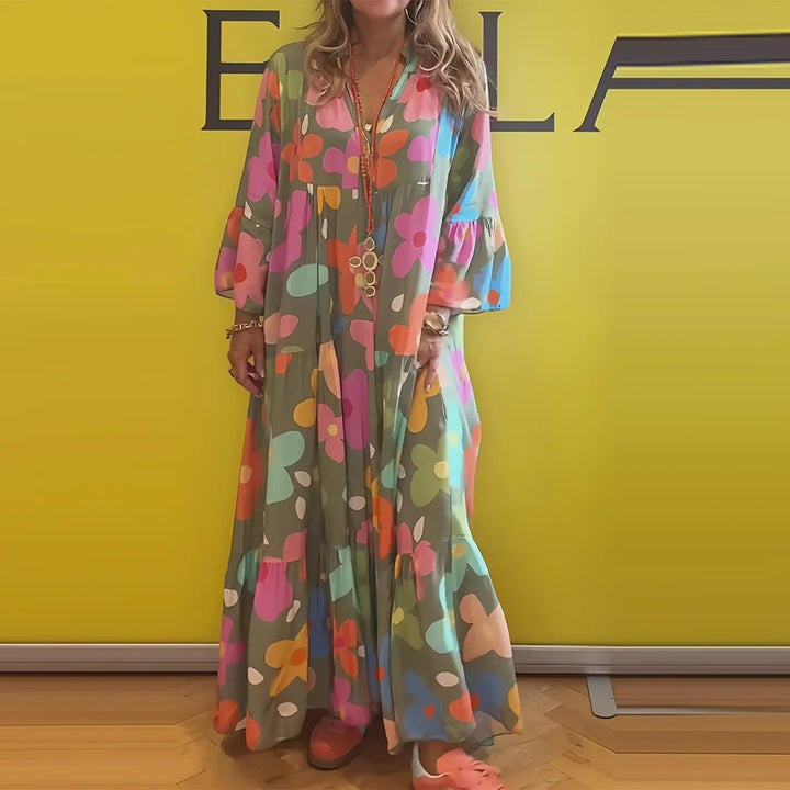Maribel | Vibrant Floral Maxi Dress