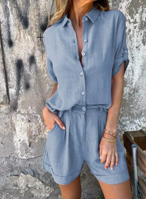 Sienna | Relaxed Chic Shirt & Shorts Set