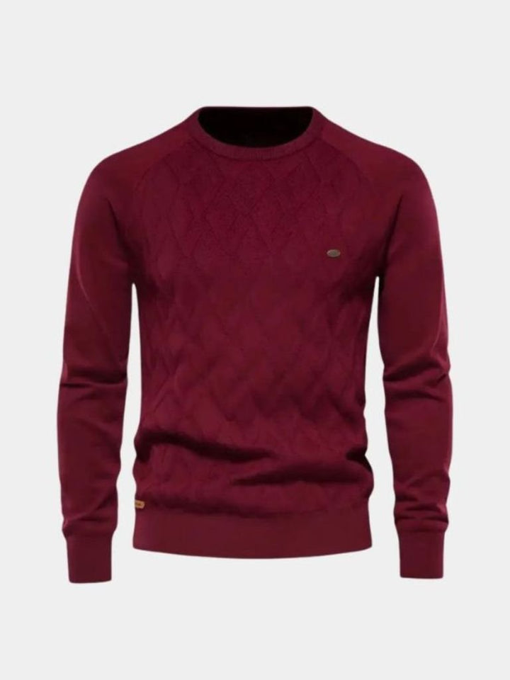 Diamond Knit Crewneck Sweater