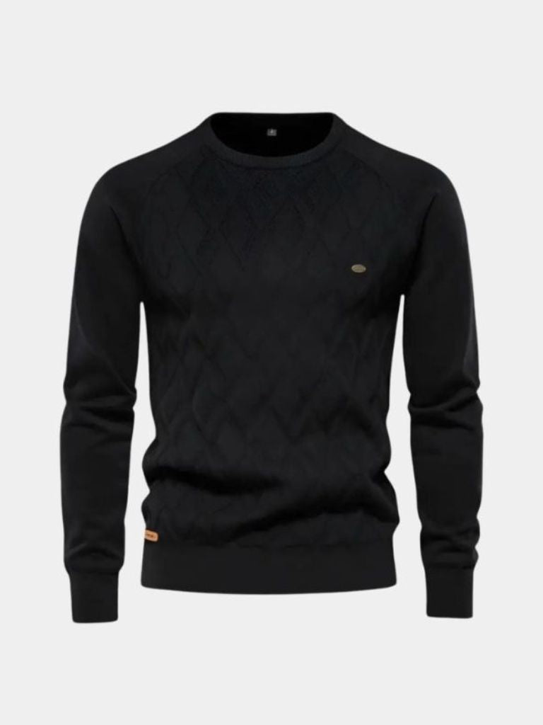 Diamond Knit Crewneck Sweater