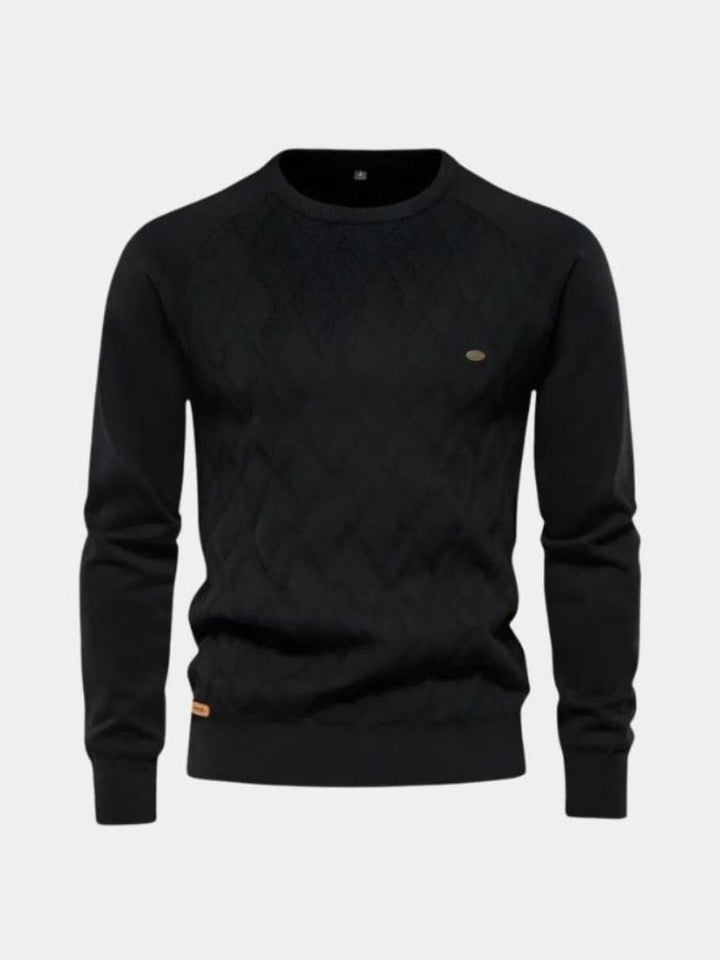 Diamond Knit Crewneck Sweater