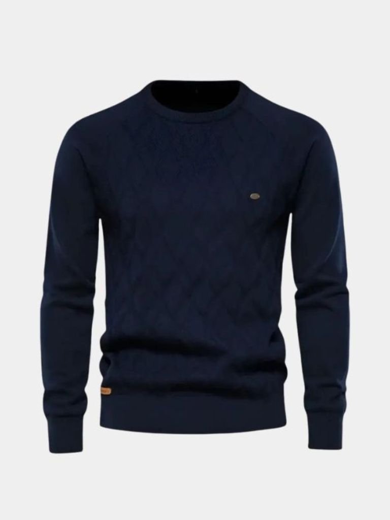 Diamond Knit Crewneck Sweater