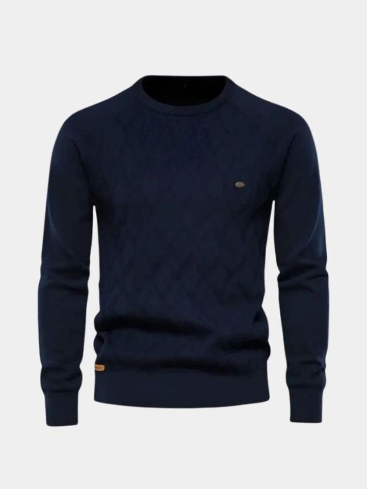 Diamond Knit Crewneck Sweater
