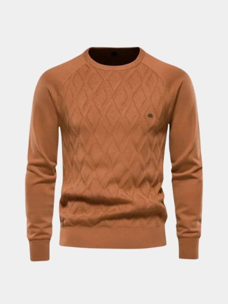Diamond Knit Crewneck Sweater