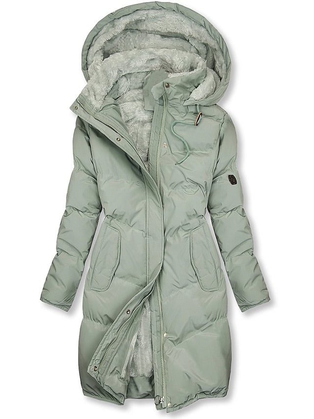 Long Fleece-Lined Winter Jacket