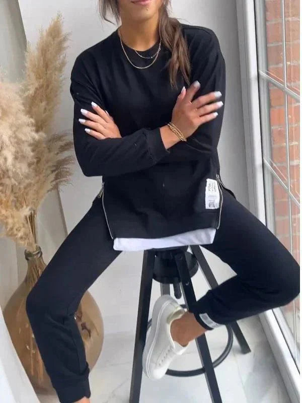 Elvara | Casual Relaxed Zip Detail Lounge Set