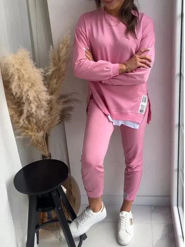 Elvara | Casual Relaxed Zip Detail Lounge Set