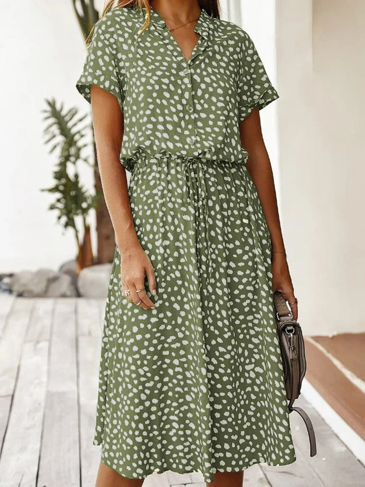 Sienna | Relaxed Leopard Print Midi Dress