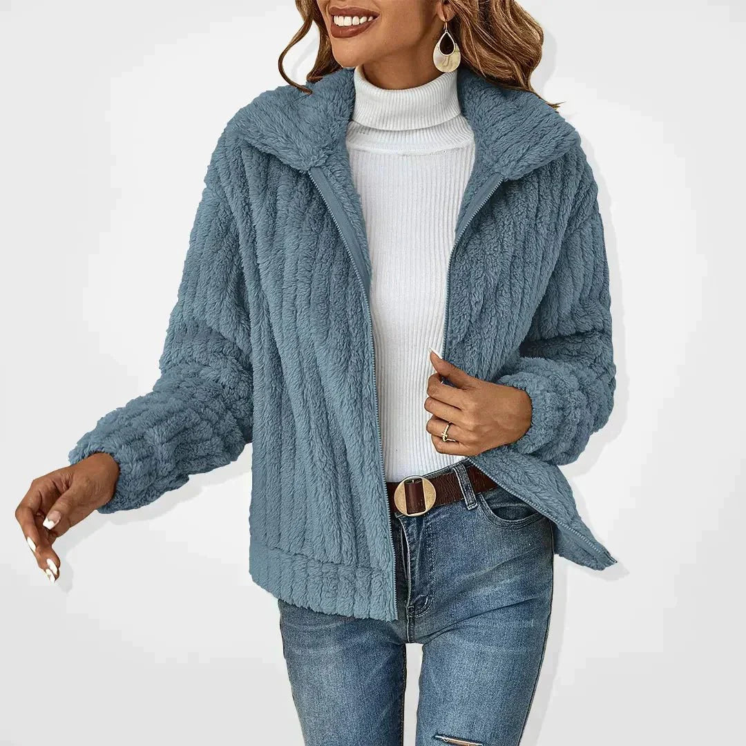 Liora | Cozy Zip-Up Teddy Jacket