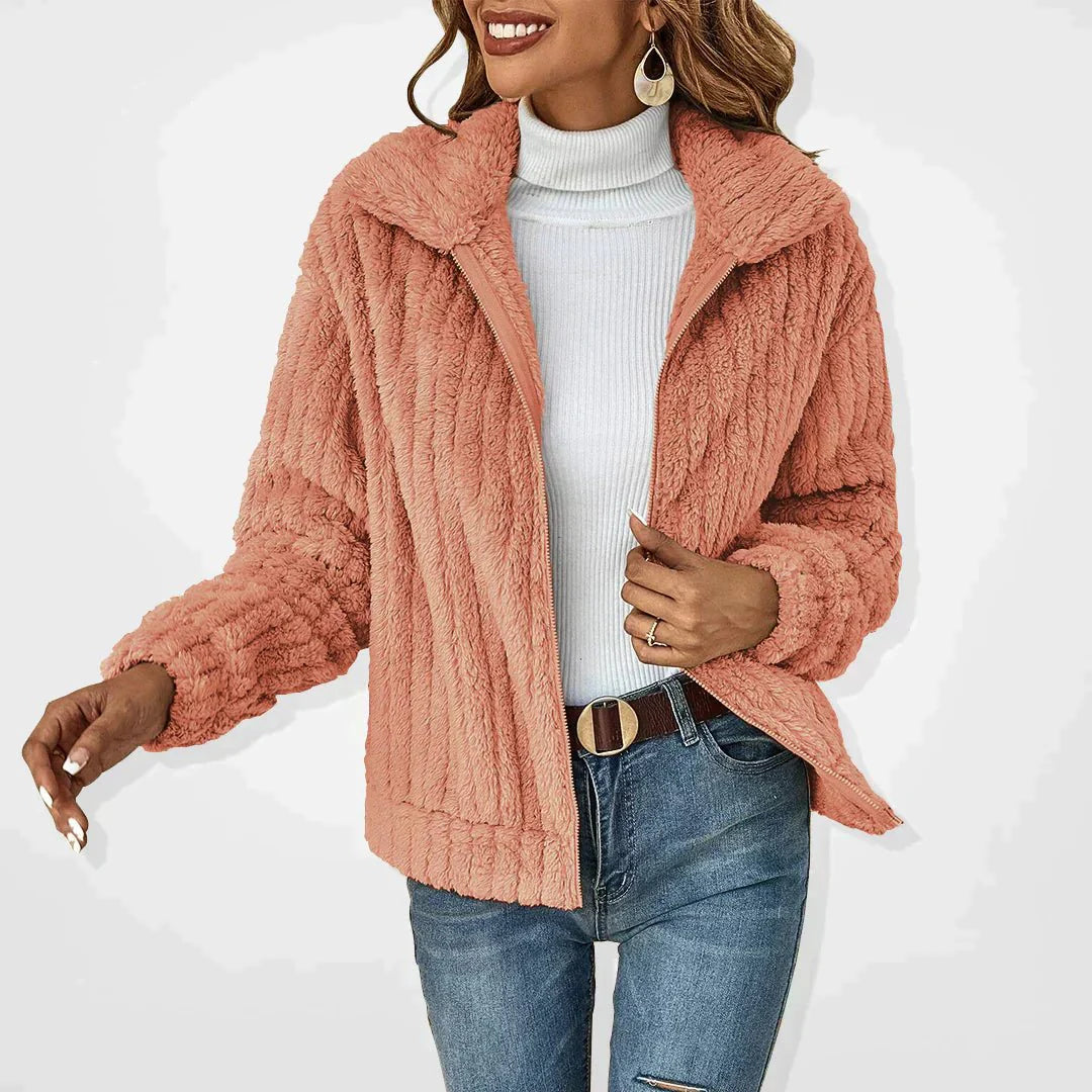 Liora | Cozy Zip-Up Teddy Jacket