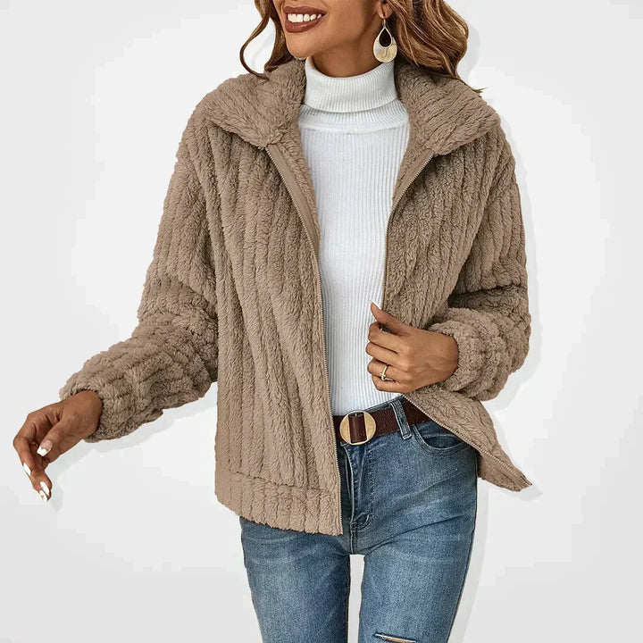 Liora | Cozy Zip-Up Teddy Jacket