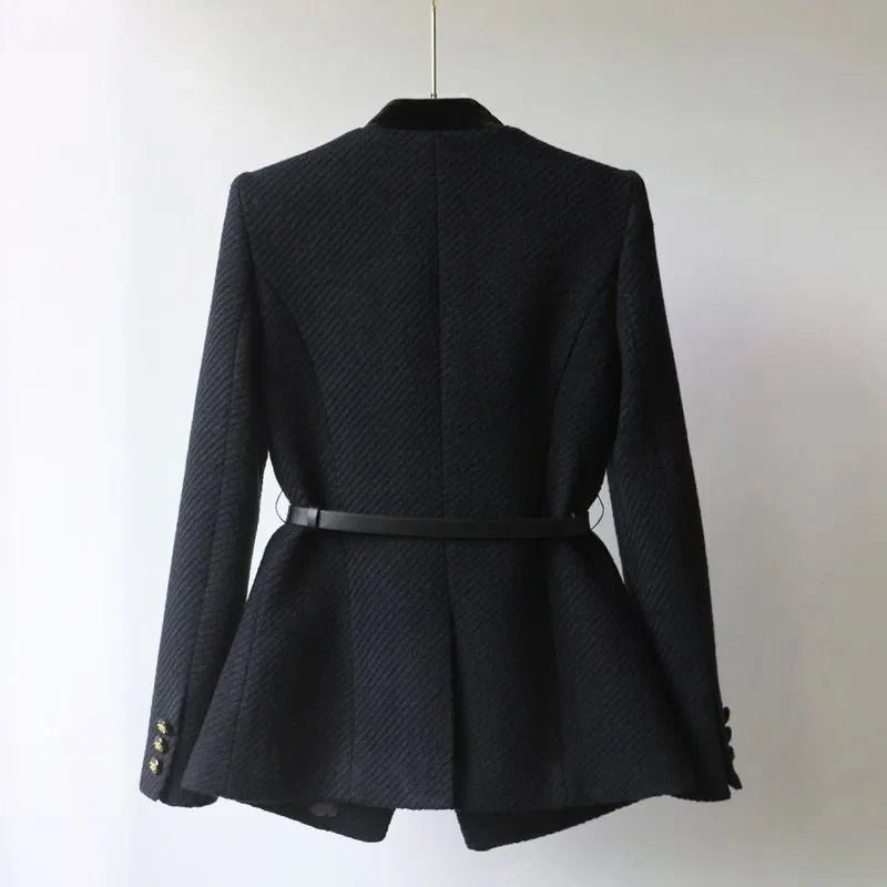Celestine | Elegant Contrast Button Blazer