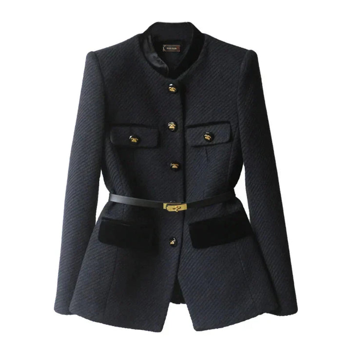 Celestine | Elegant Contrast Button Blazer