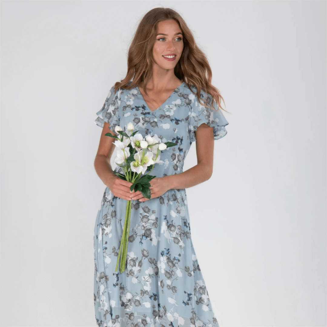 Light Floral Maxi Spring Dress