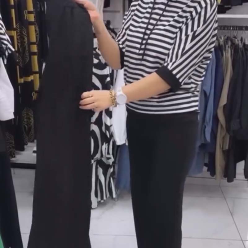 Marina | Striped Top & Solid Trousers Set