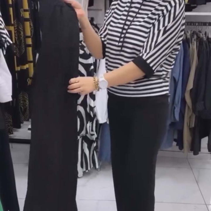 Marina | Striped Top & Solid Trousers Set