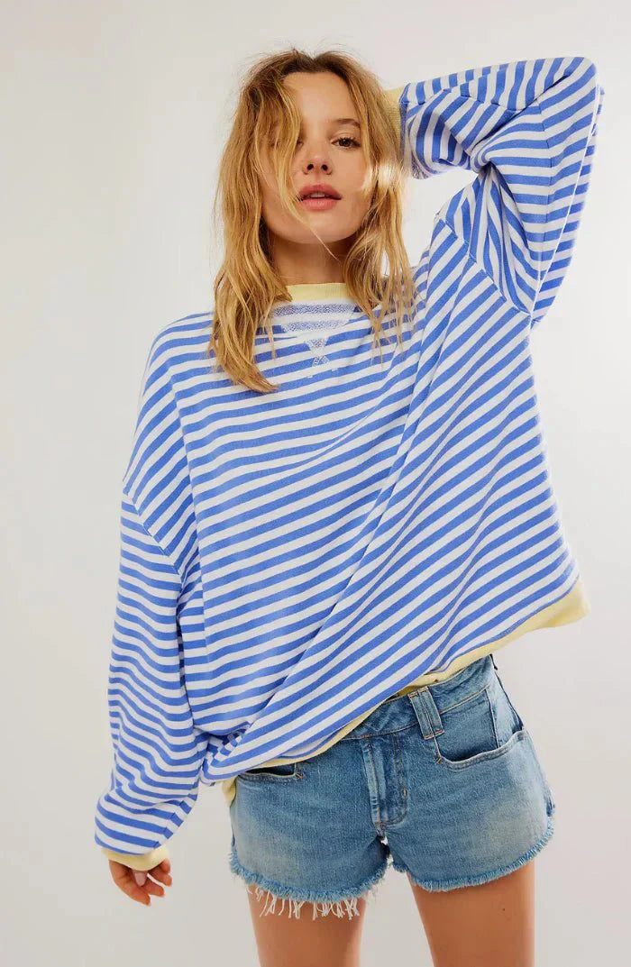 Tane | Oversized Striped Fall Sweater