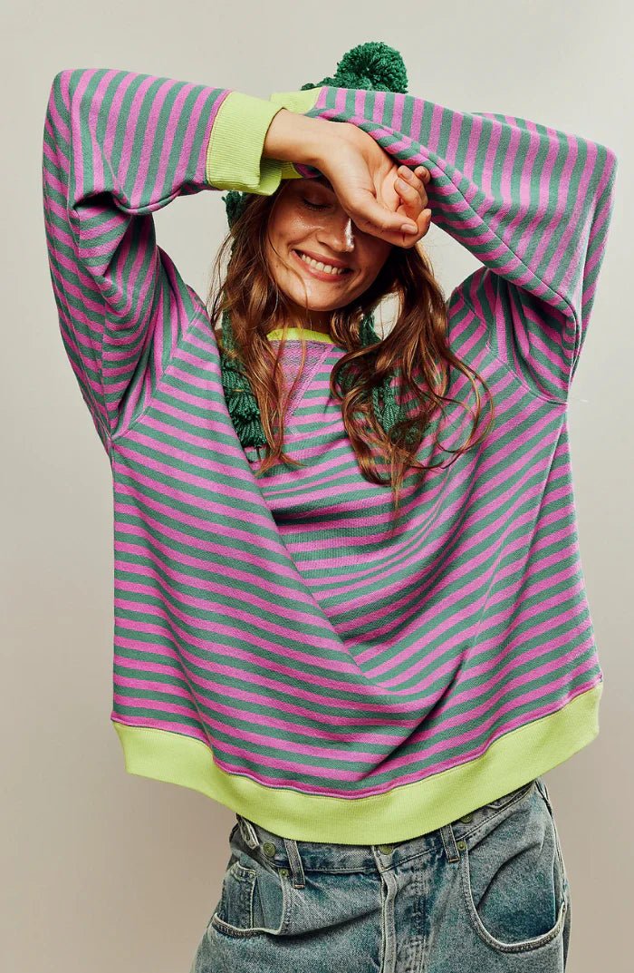 Tane | Oversized Striped Fall Sweater