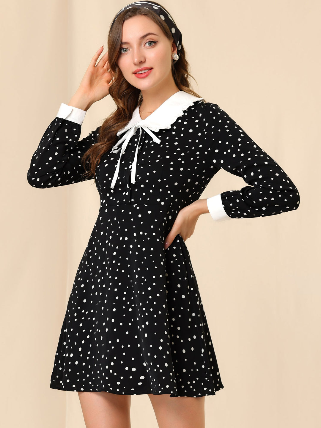 Odette | Polka Dot Peter Pan Dress