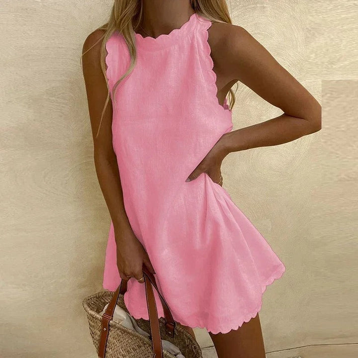 Kira | Scalloped Edge Summer Mini Dress